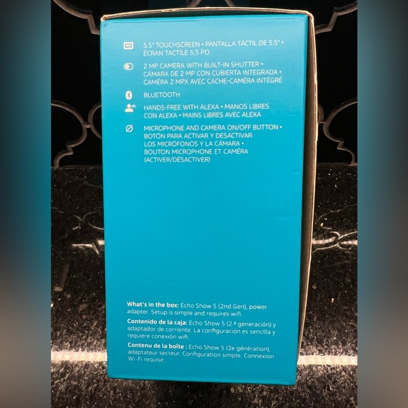 New Amazon Echo Show 5 (2nd Gen) Charcoal Sealed - Picture 4 of 5